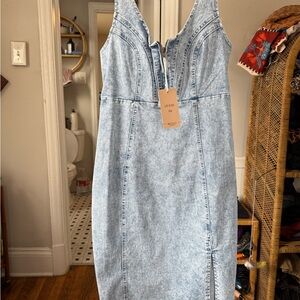 Fashion Nova Light Blue Denim Dress
